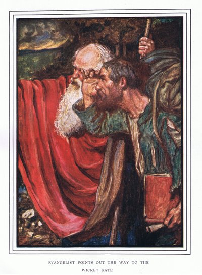 Evangelist points out the way to the wicket-gate by John Byam Liston Shaw